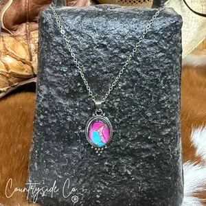 Cotton Candy Stone Necklace
