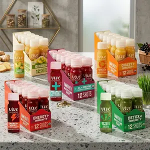 Vive Organic Immune Support Wellness Shot, Cold Pressed Ginger and Turmeric Drink with Echinacea and Black Pepper, USDA Organic Natural Formula, Multiple Flavors