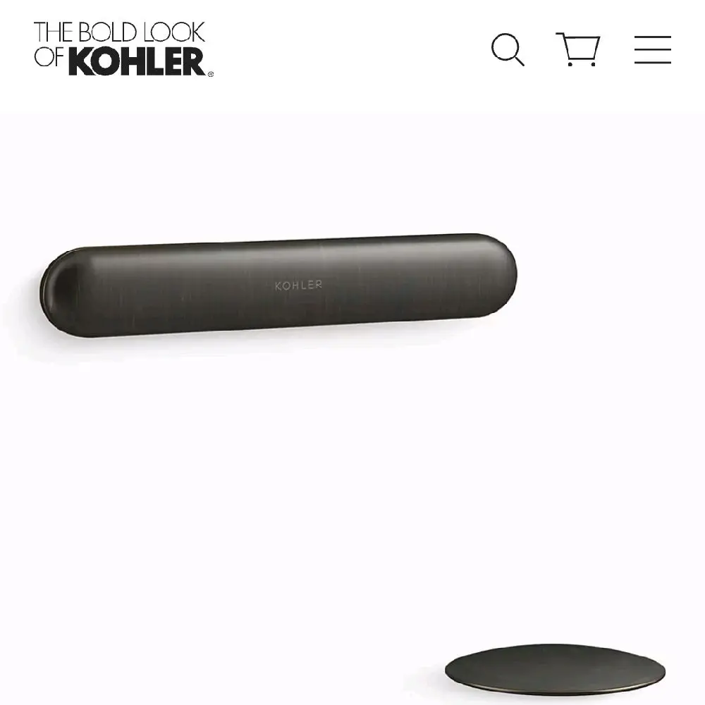 Kohler 3179-2BZ Traditional Push-Button PerfectFill Bath Drain Trim Kit with Slotted Overflow