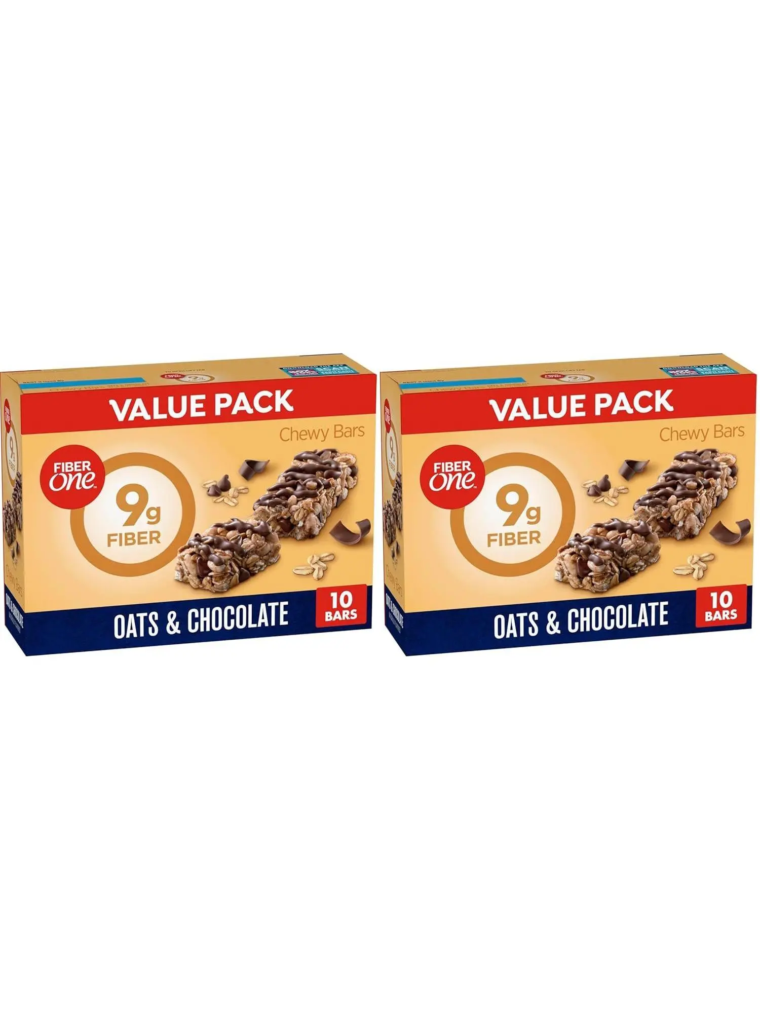 Fiber One Oats & Chocolate Chewy Bars, Fiber Snacks, 15 ct, 21.2 oz | Mega Pack, 32% Daily Value of Fiber per Bar, Glp-1 Friendly, Good Source of Calcium, Semisweet Chocolate Chips