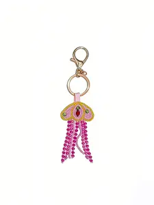 Sweet Cute Jellyfish Keychain, Gradient Beaded Fringe Bag Charm, Girl Heart Accessory, Versatile Unique Design, All Seasons