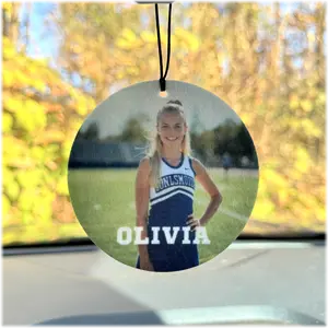 Custom Photo Air Freshener Round - Personalized Keepsake with Cherished Photo, Customizable Scent Options, Long-Lasting Freshness for Cars