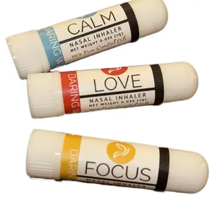 3 Pack of Powerful Daring Well Aromatherapy Essential Oil Nasal Inhaler Sticks (3 Sticks/Pack) with free keychain case aromatherapy inhaler nasal stick Healthcare Healthy boomboom Wellness