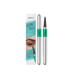 1pc 3D Natural Four-Prong Eyebrow Pencil Perfect for Beginners Color-Rich Sweatproof Waterproof Eyebrow Makeup Products