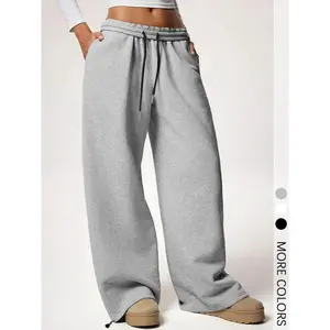 Women's Solid Color Loose Fit Sweatpants, Sports Minimalist Soft Comfy Sweatpants For All Seasons
