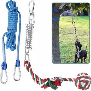 Dog Rope Knot Toy: Hanging Tree & Outdoor Use, Durable Chew Energy-Burning Toy