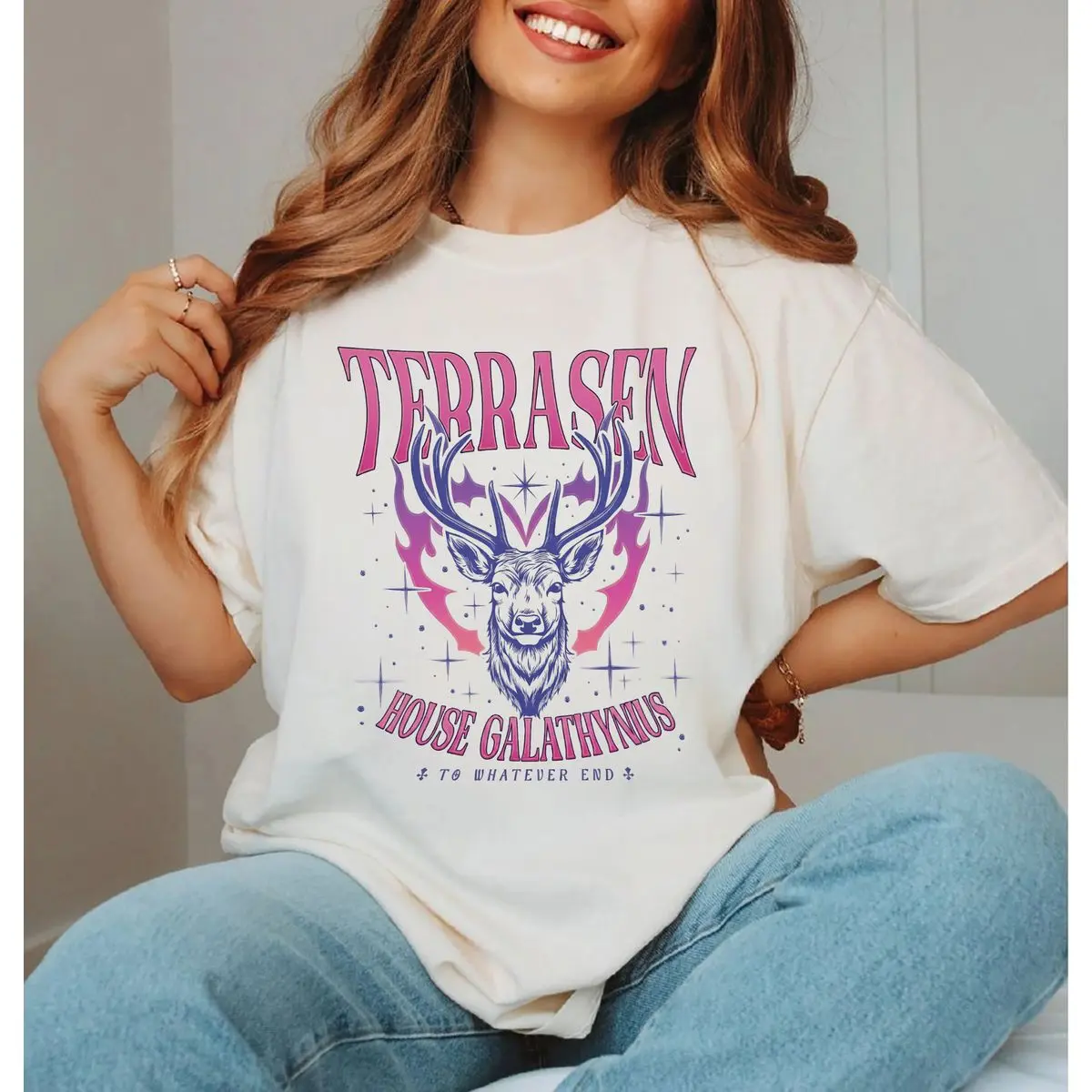 Terrasen Throne Of Glass Shirt, Terrasen To Whatever End Aelin Fireheart Sweatshirt, House Galathynius, Sjm Throne Of Glass Merch Hoodie, Unisex Sweater Pullover Tee