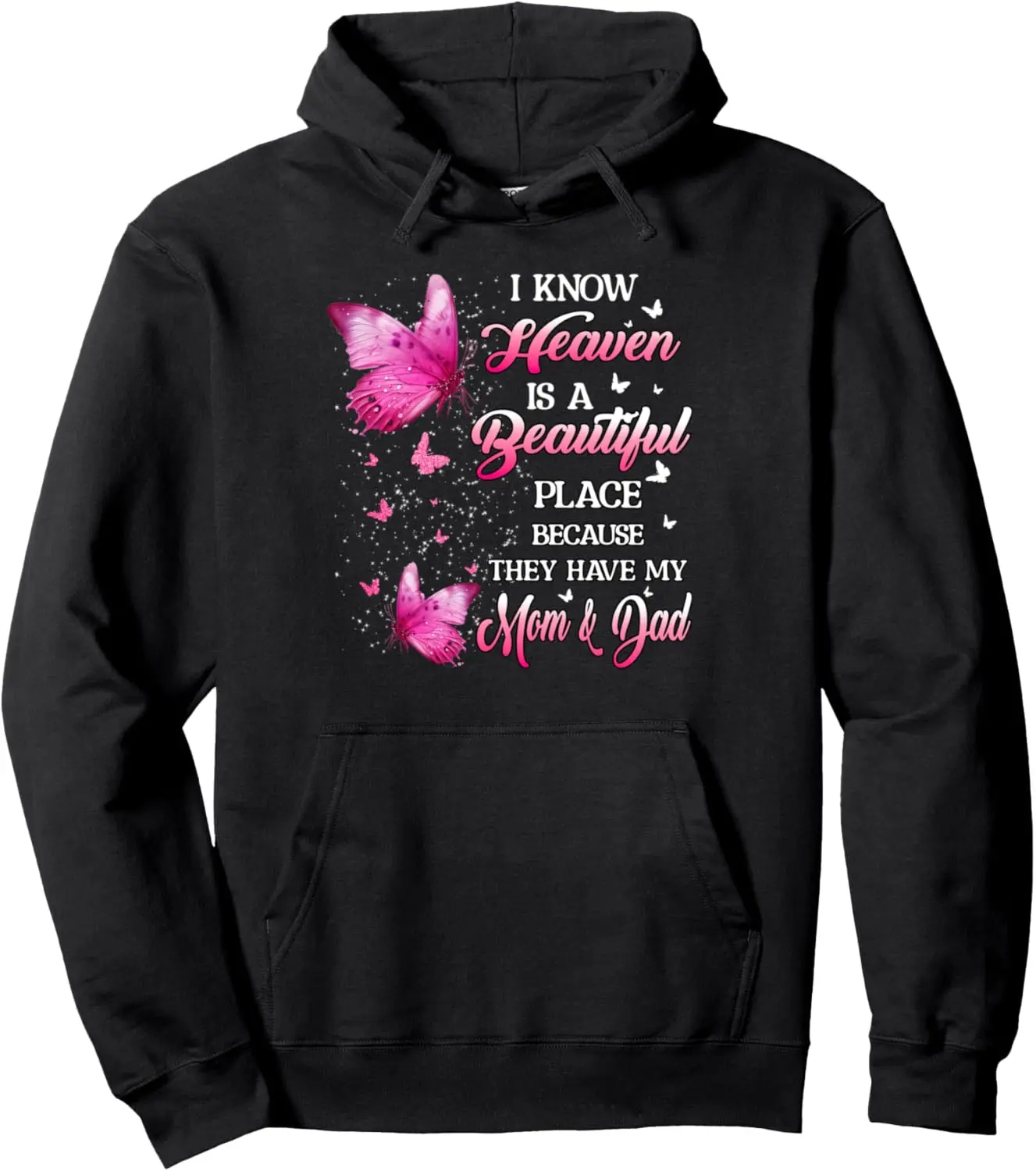 Mom & Dad Is My Guardian Angel In Heaven Memorial Day Women Pullover Hoodie