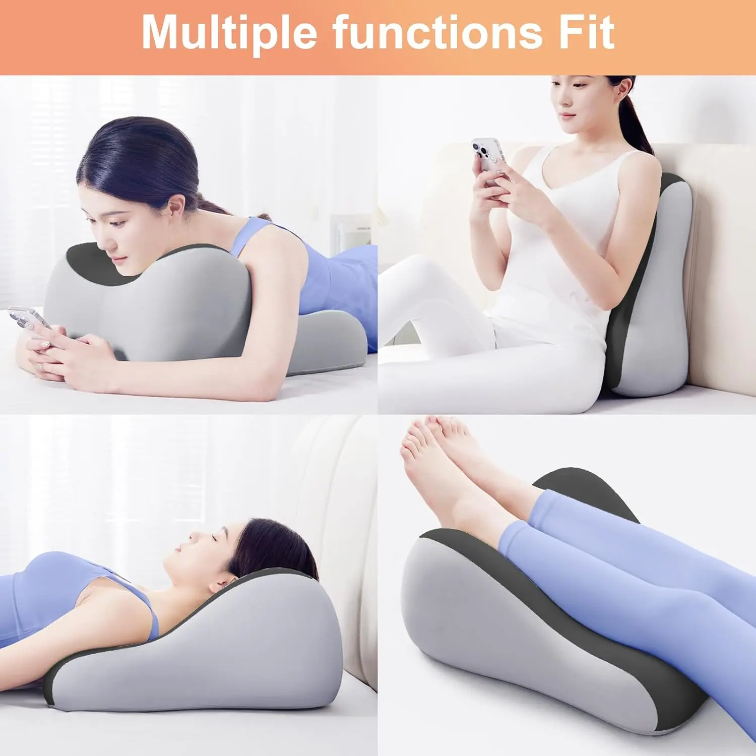 Luxury Contour Support Pillow for Better Sleep，lumbar support pillow - Scientific Body-Curve Alignment - Multi-Functional Pillow- Elevate Lifestyle & Physical Recovery