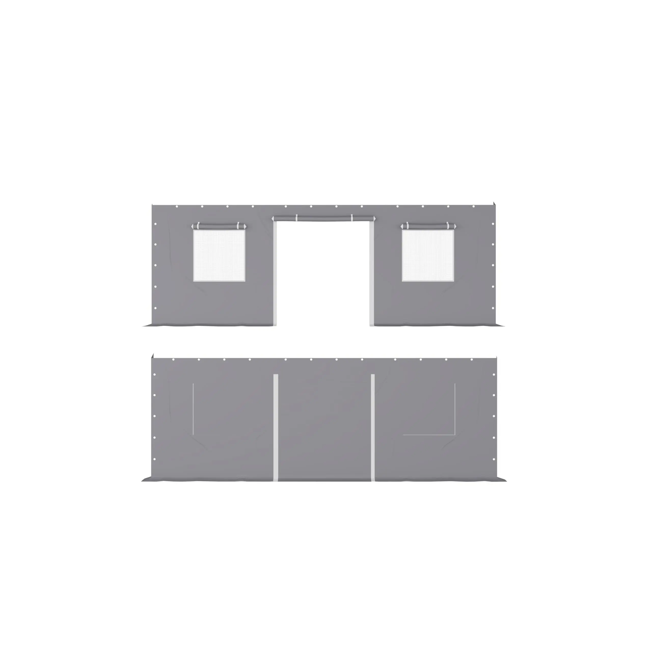 GARVEE Heavy Duty Carport Walls - 220G PE Fabric, Weatherproof, UV-Protective Cover - Fits 10'x20' & 13'x20' Frames, Gray (Frame Not Included)