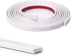 Art3D 10 Ft Peel and Stick Flexible Vinyl Molding Trim for Wall Tile Edges, Kitchen Backsplash, Mirrior Frame in White Art3d