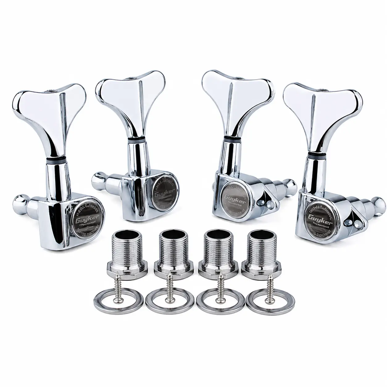 Guyker Guitar  Tuners 1:17 Ratio Headstock Sealed Tuning Key Pegs Machine Head Replacement for Electric Jazz  or Precision Instruments Chrome