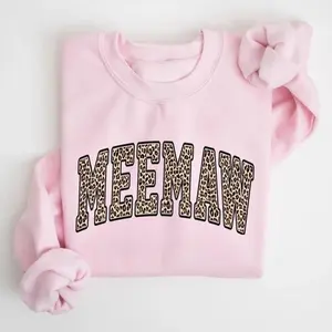 Leopard Meemaw Shirt & Sweatshirt, Cute Meemaw Graphic Tee, Trendy Grandma Crewneck Pullover, Funny Meemaw Gift for Women, Unisex Cozy Apparel
