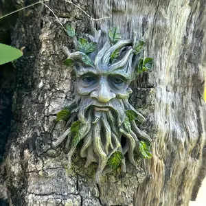 1 Pc Mysterious Tree Spirit Wall Hanging Statue | Outdoor Garden Landscaping Style | Easy Mount, Decor & Landscaping Dual Use | For Garden & Home Decor Lovers | Perfect for Yard/Patio & Gifting