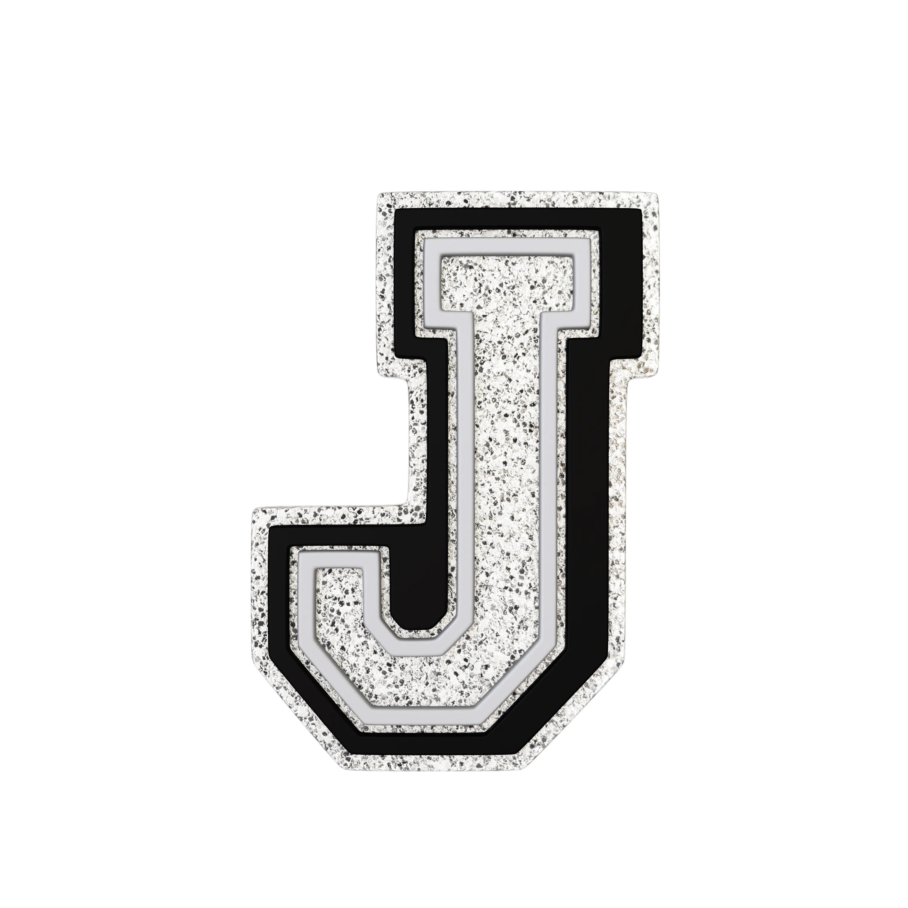 Silver Letter J
