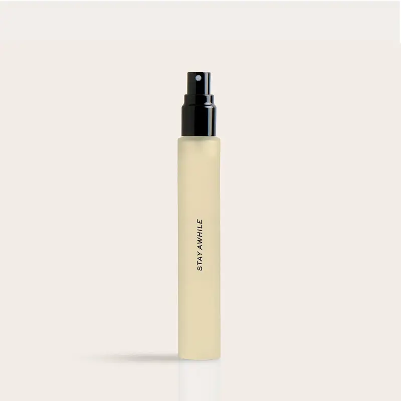 DIME Stay Awhile Perfume Travel Spray | Warm Gourmand Fragrance with Pistachio, Vanilla & Cashmere Musk | Travel Size Perfume