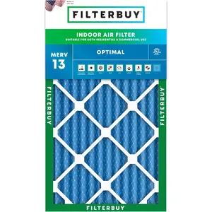 Filterbuy 20x34x2 Air Filter (1-Pack), Pleated MERV 13 Optimal Defense HVAC AC Furnace Air Filters (Actual Size: 19.50 x 33.50 x 1.75 Inches)