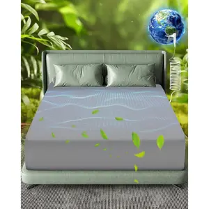 Grounding Sheets King Size,Grounding Mat for Bed 10% Pure Silver Fiber+90% Organic Cotton,with 15Ft Grounding Cord and Test Pen,Improved Sleep &(78 * 80 * 15'')