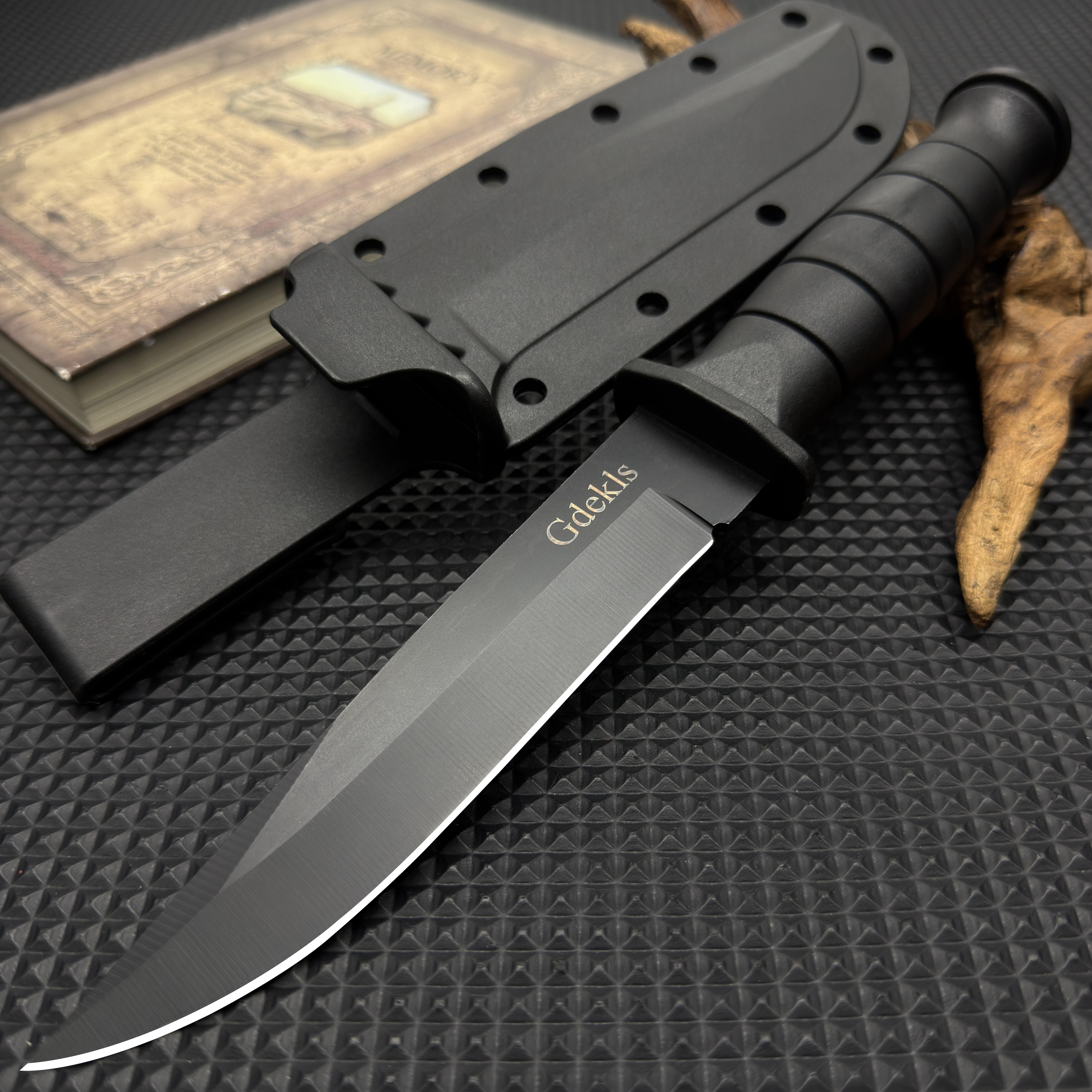 Multipurpose Fixed Blade Utility Knife, Sharp Kitchen Fruit Knife with Ergonomic Handle & Secure Sheath for Camping, Home Use