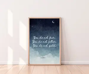 [Bookish Wall Art_SALES UPTO 50%_unframed poster] ACOTAR Quote Print You Do Not Yield, Sarah J Maas