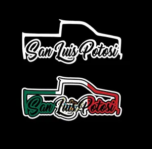 San Luis Potosi Decal Troka Silhouette SLP letters Decal Car Window Laptop Map Vinyl Sticker Mexico SLP Mx Estado
