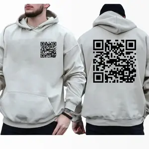 Funny "FU" QR Code Hoodie 2 Sided Unisex Classic Cotton