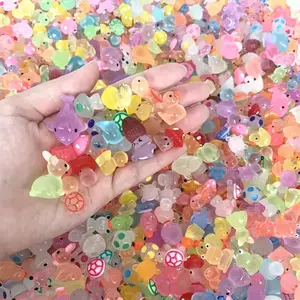 72 Glow-In-The-Dark Resin Mini Animal Set, Includes Duck Dolphin Frog Rabbit Turtle Sculptures, No Power Needed, Perfect for Garden Party Decorations, Decoration Items