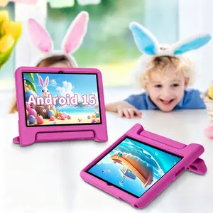 10.1 inch Kids Tablet 15 Android, 64G Storage, Eye Protection Screen,  Android Tablets for Toddlers with Protective Case, Learning, Games, Rose tablets for kids