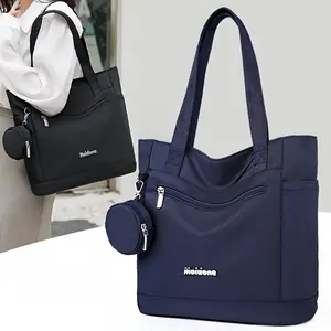 [Fashionable Handbag] Lightweight Women's Nylon Handbag |   Casual Handbag with Multiple Pockets, Coin Pocket, Cup Holder on Side, Internal Zippered Hidden Compartment, Thickened Material, Strong and Durable, Suitable for Commuting, Shopping, Traveling