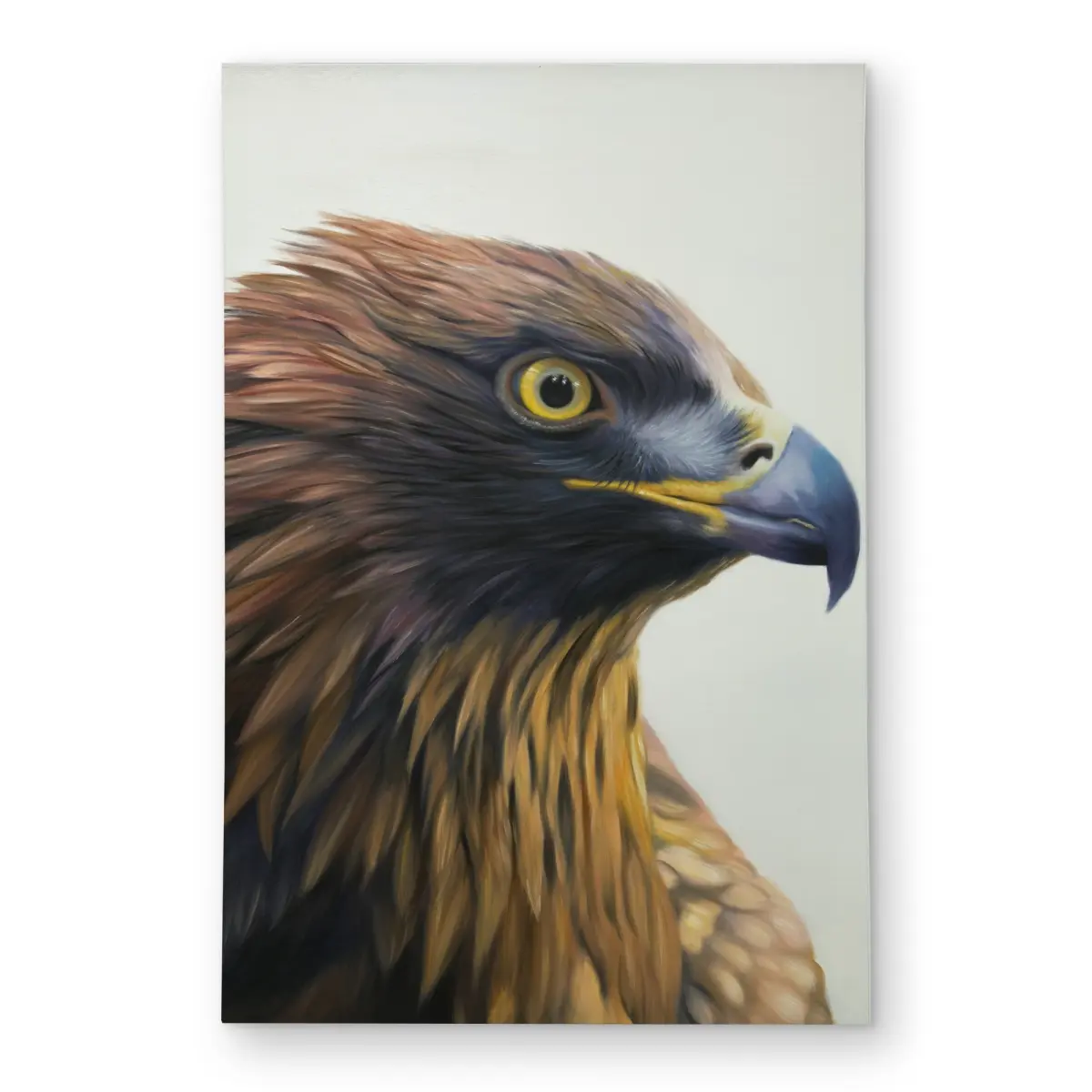 360 stand Hyperrealistic Brown-Headed Eagle Polyester Home Decorative Rug, 2x3 ft Rectangle, Indoor/Outdoor Weatherproof Printed Face Bird Motif Area Rug, Animal-Inspired Area Rugs