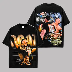 John Cena GOAT Champion Graphic Tee, WWE Legend John Cena T-Shirt, Vintage Wrestling Superstar Shirt, Champion Belt Era Streetwear, Unisex WWE Fan Gift