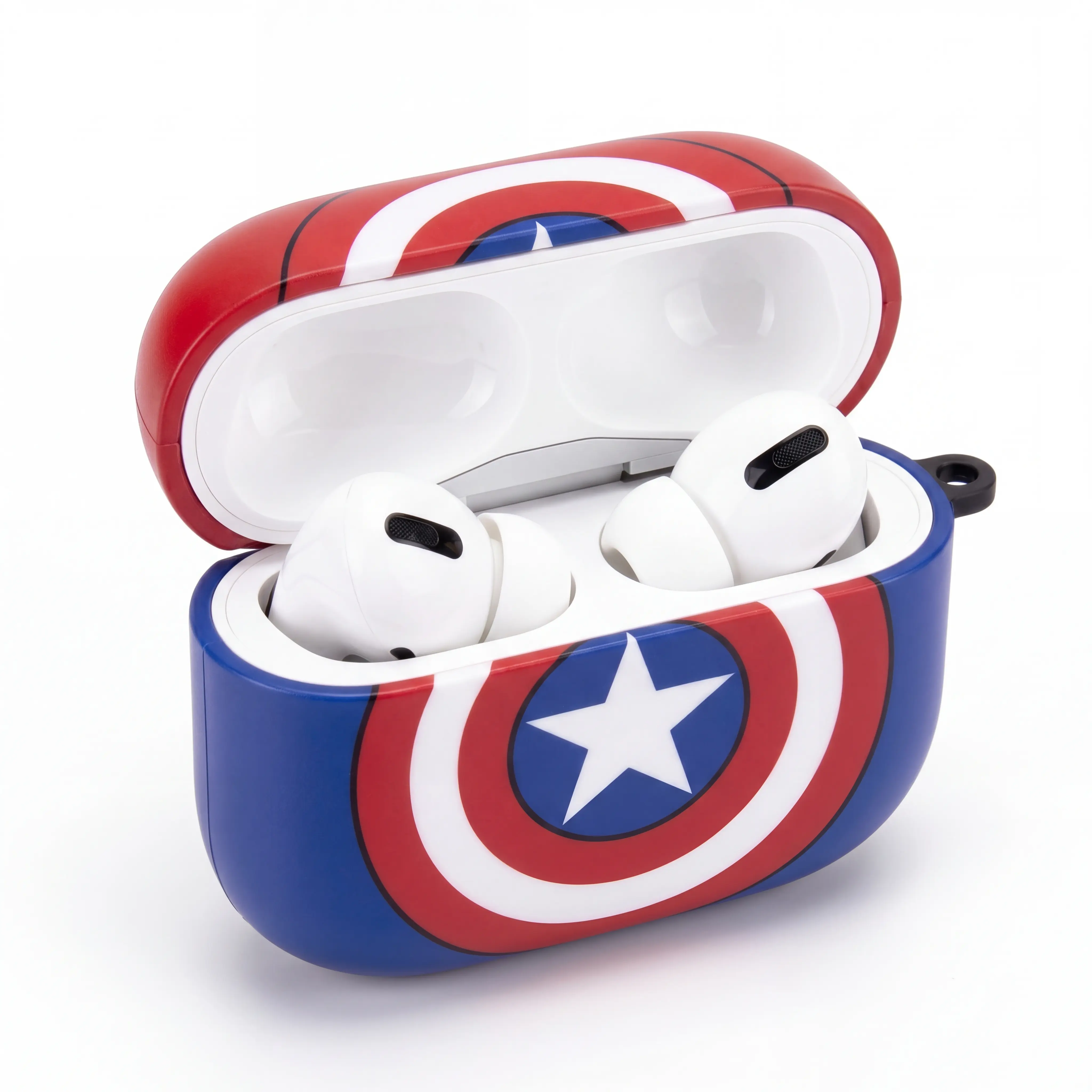 Hero Shield Pattern Pattern AirPods Case Cover for AirPods 1 2 3 4 & AirPods Pro 1 2 3
