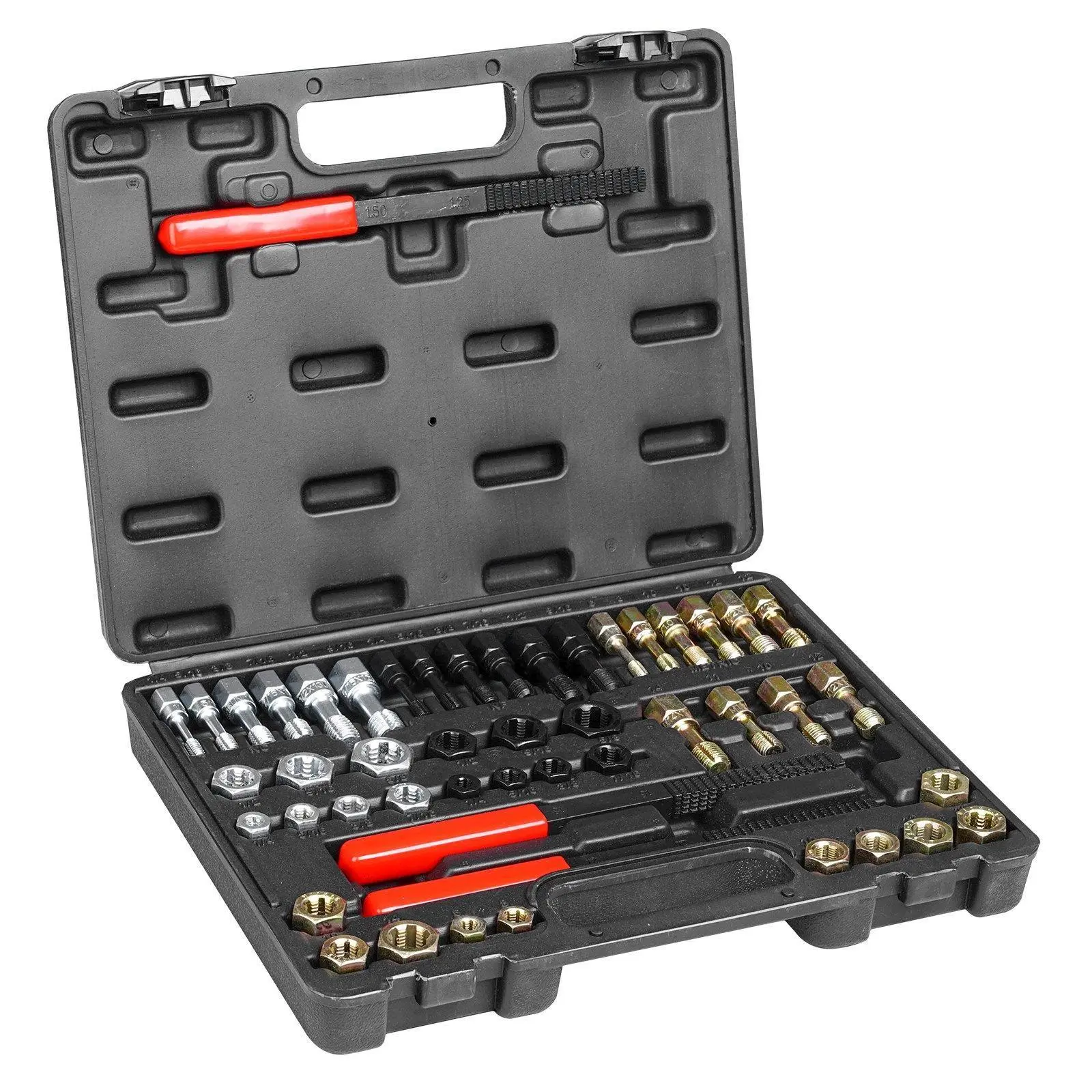 【Backtoschool】VEVOR 49PCS Thread Chaser Set UNC UNF Metric Thread Restorer Tool Rethreading