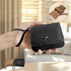 Womens Short Wallet RFID Blocking Small  Wrist Strap Wallets Woman Credit Card Holder Trifold Ladies Wallets with Coins Zipper Pocket,Christmas Gifts
