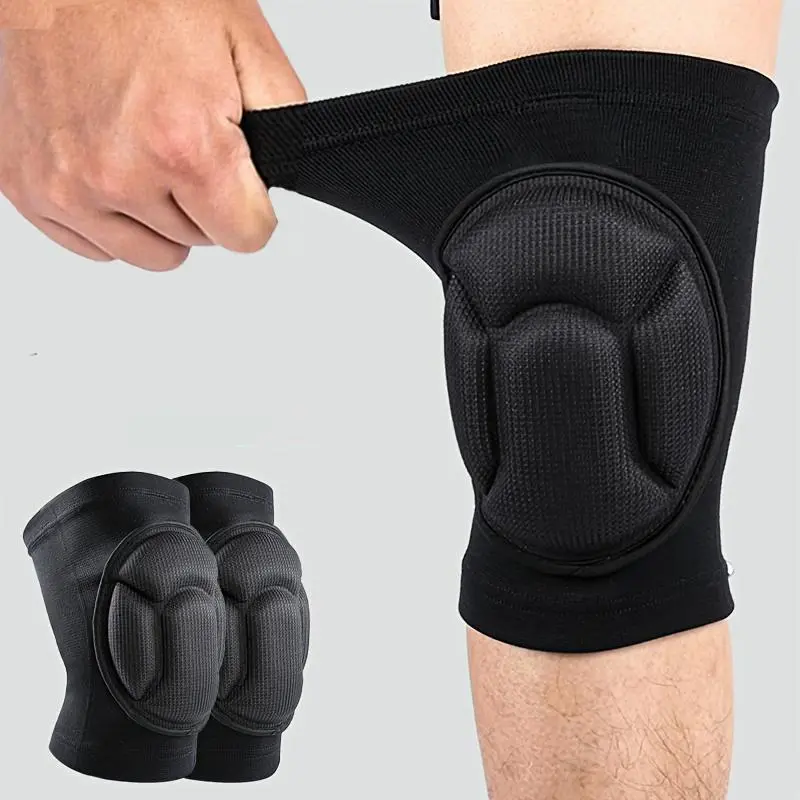 2-Pack Thickened Sponge-Padded Knee Pads, Comfortable Unisex Fit Elastic Soft Knee Support, Suitable for Kneeling, Yoga & Volleyball, Dancing Sports Protection Knee Pads