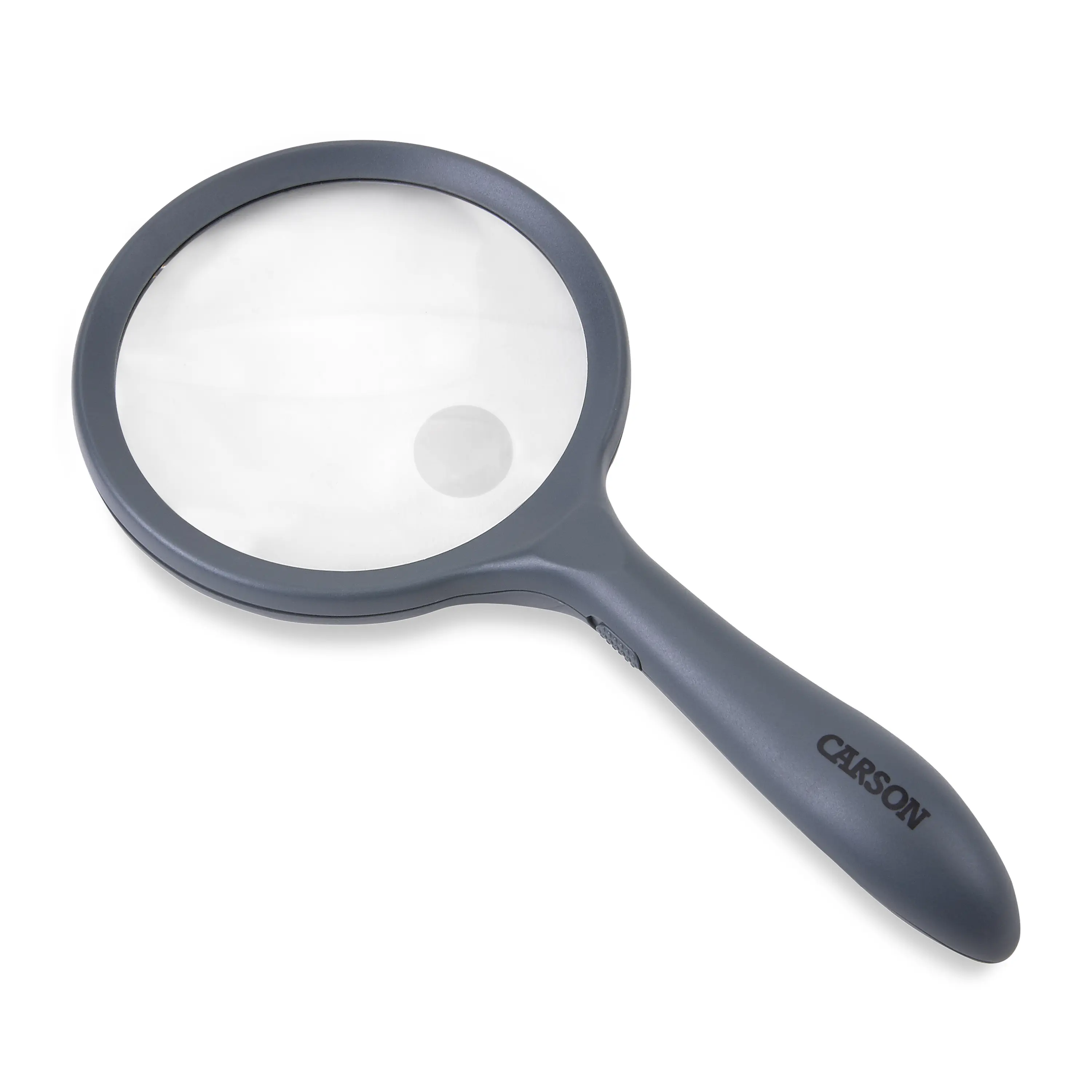 Carson LED Lighted Magnifying Glass, 2x Magnification with 4x Spot Lens, Handheld  for Reading, Crafting, and Inspections (HM-44)