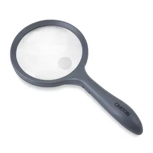 Carson LED Lighted Magnifying Glass, 2x Magnification with 4x Spot Lens, Handheld  for Reading, Crafting, and Inspections (HM-44)