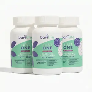 3 Pack Bari Life Just One Chewable, Once Daily Bariatric Multivitamin and Iron