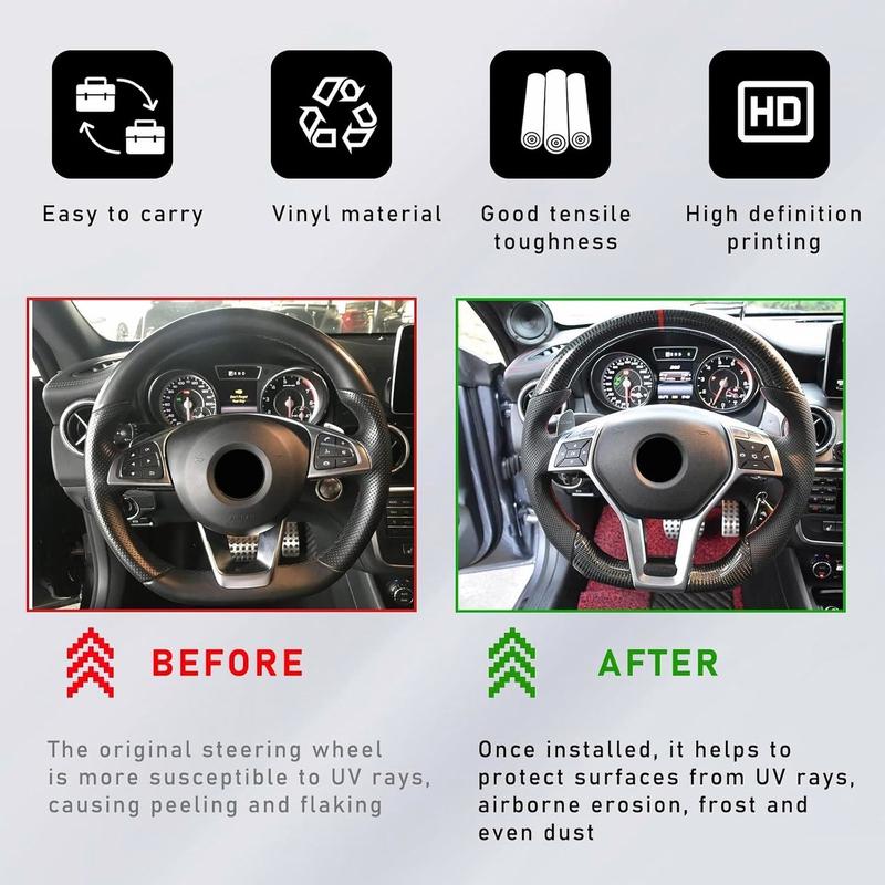 FONESO 7D Super Glossy Black Carbon Fiber Vinyl Wrap with Cutter & Hand Tool Set, Anti-Wrinkle, Air Release Automotive Bubble Wrap 60"x12", Self Adhesive Car Vinyl Sticker DIY Decals 1FT x 5FT Universal Fit for Car SUV Truck Motorcycle Bicycle - Black