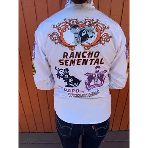 Rancho Semental Womens White long Sleeve Reparo Shirt