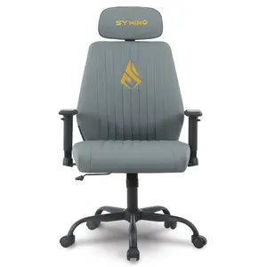 Symino Leather Office Chair,Ergonomic Gaming Chair with Rocking Function and Height Adjustable Swivel Seat