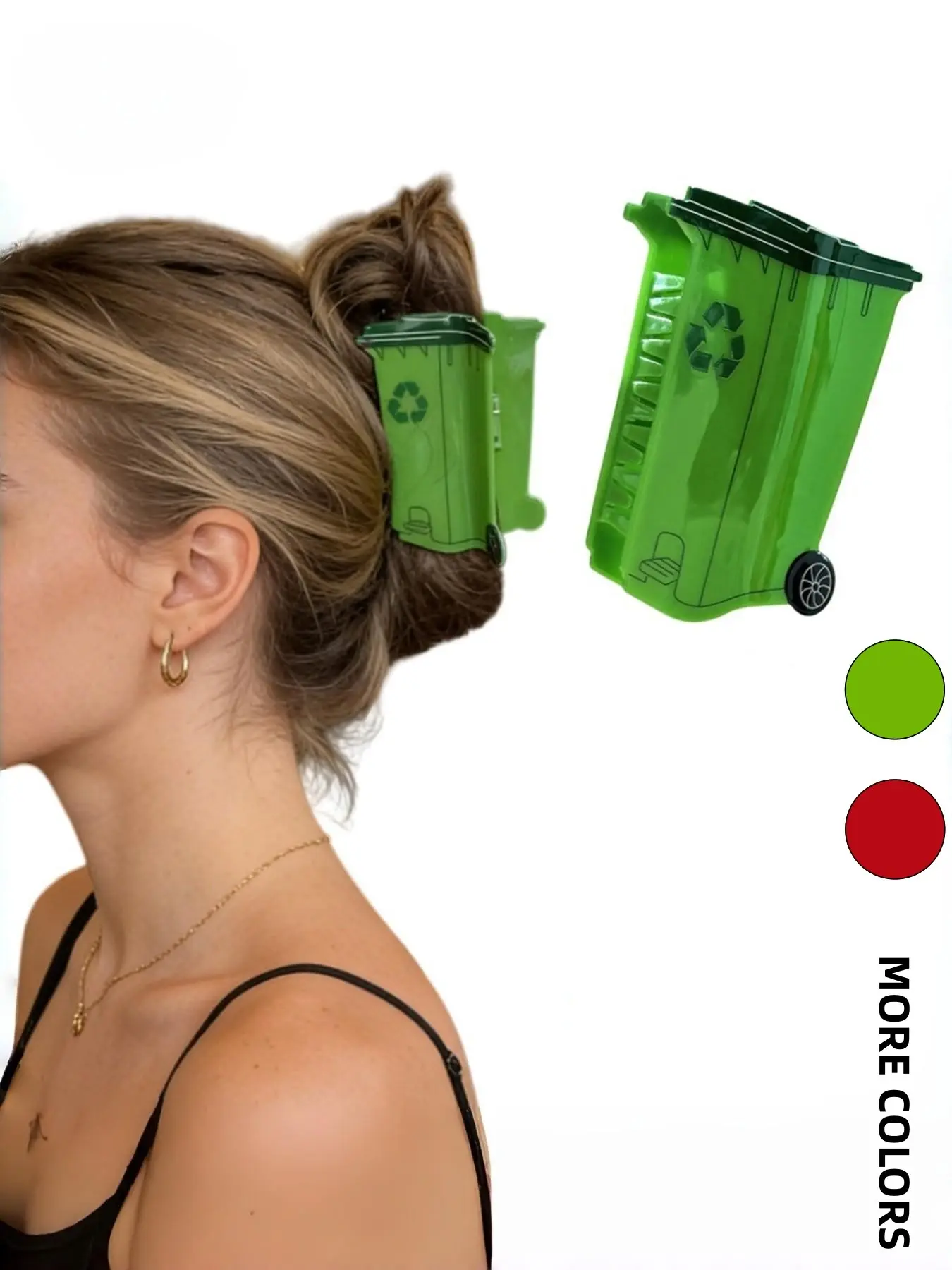 Funny Trash Can Hair Clip for Women, Creative Garbage Box Hair Claw, Unique Design Hair Accessory, Comfortable Back-Of-Head Hair Clip, Fun Hair Clips, Fashion Hair Accessories, Hairclips