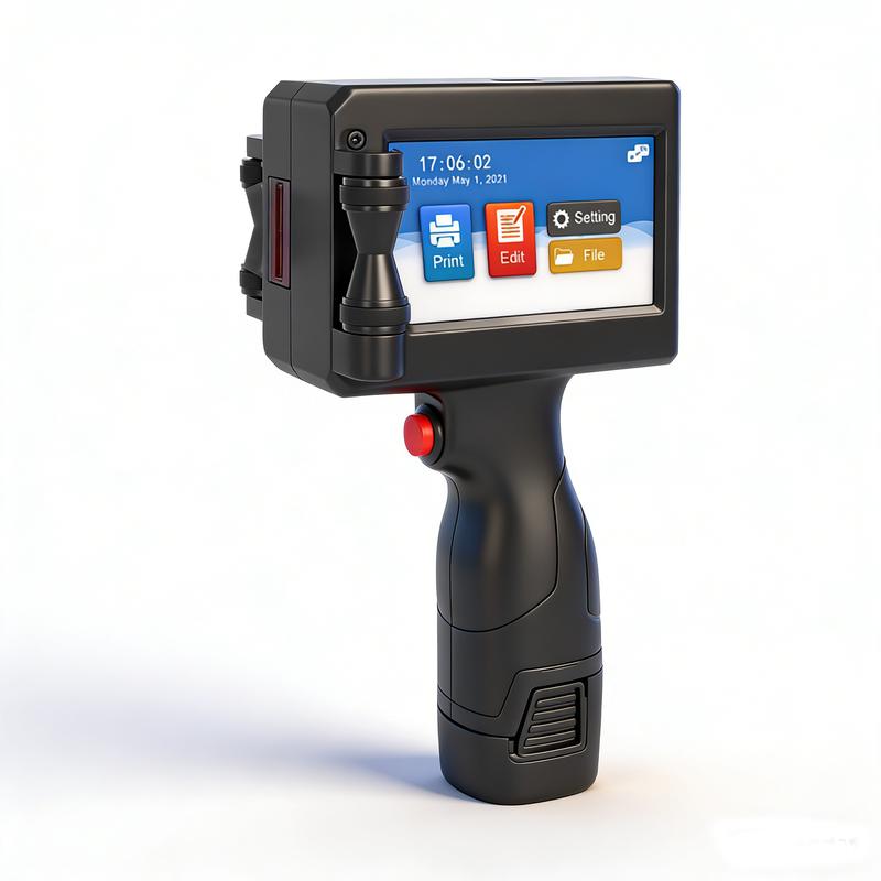 Upgraded Handheld Inkjet Printer with LED Touch Screen Quick-Drying Inkjet Coding Machine for Code Date LOGO,Bar Code,Number, Label (Support 14 Languages &3 Print Precision)