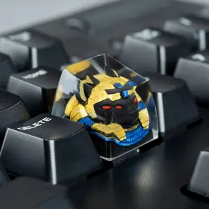 Handmade Epoxy Resin Keycap, Egyptian Death God Design, Compatible with Cherry Mx Keyboard, Perfect Gift for Birthday or Holiday