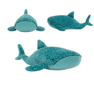 Teal Whale Shark Plush Toy Soft Spotted Stuffed Animal Marine Creature Pillow Kids Gift