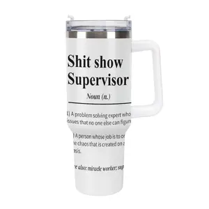 Funny Fuck This Shit Tumbler 20oz,40oz, Shit show supervisor tumbler, Hidden swear word, curse word, Humorous Gift for him,for her,bestie, friend