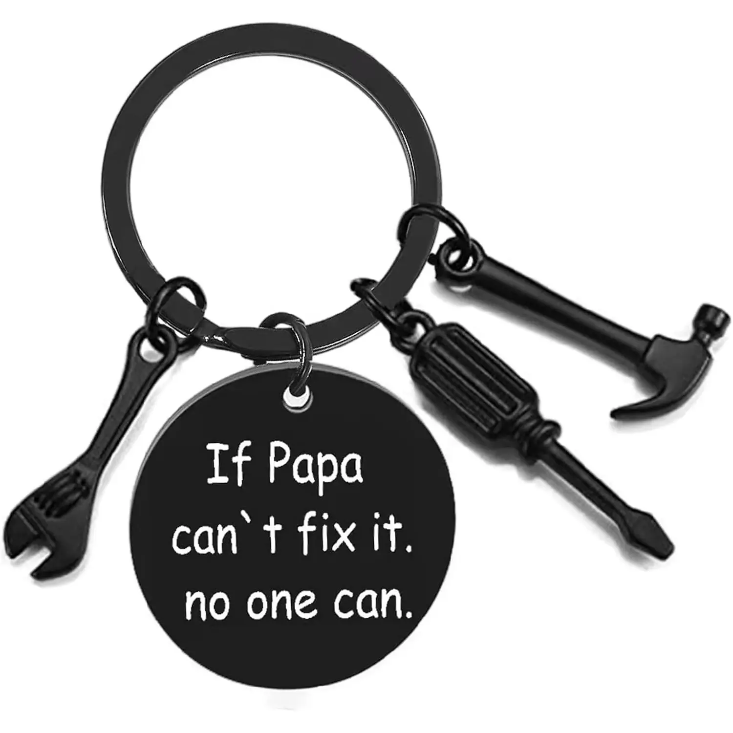 Bonus Dad Gifts from Daughter Son,Funny Keychain for Men,Personalized Dad Gifts for Fathers Day,Personalized Keychain with Wrench,Screwdriver and Hammer