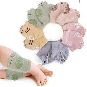 Baby Knee Pads for Crawling, 5 Pairs Toddler Knee Pads for Boys Girls, Anti-Slip Knee Protectors for Baby Crawlers & Walkers, Soft Knee Pads for 3-6-12 Month Babies, Baby
