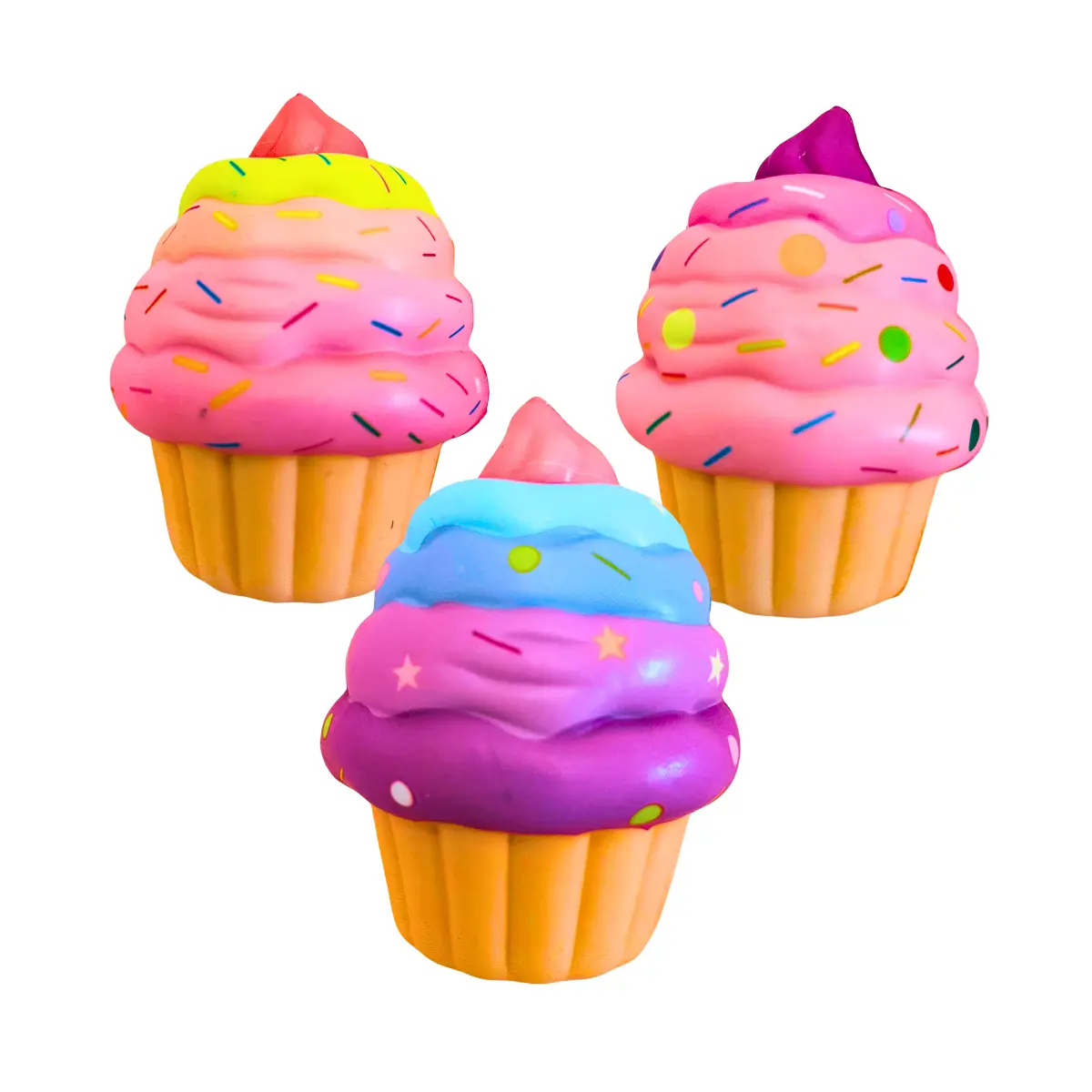 Cute Soft Cupcake Stress Relief Squeeze Toy with Free Gift