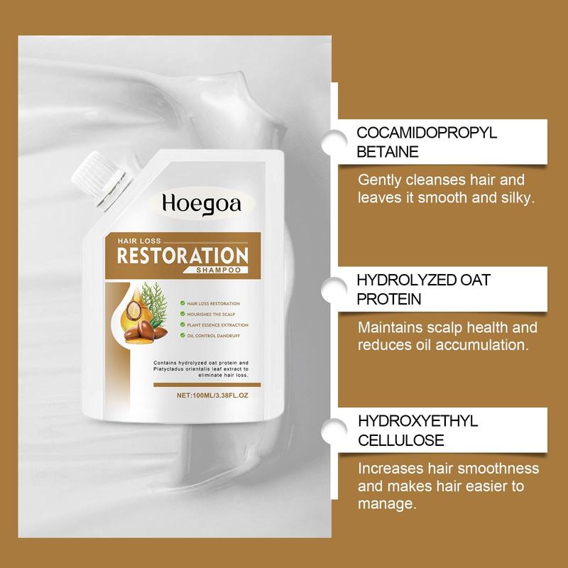 【Buy 1 Get 1 Free】Hoegoa Anti-Hair Fall Hair Loss Treatment Shampoo Oil Control Anti dandruff Haircare Ginseng Ginger Help Hair Growth Jojoba Oat Repair Reduce Hair Loss Scalp Cleanser Conditioner 100ML